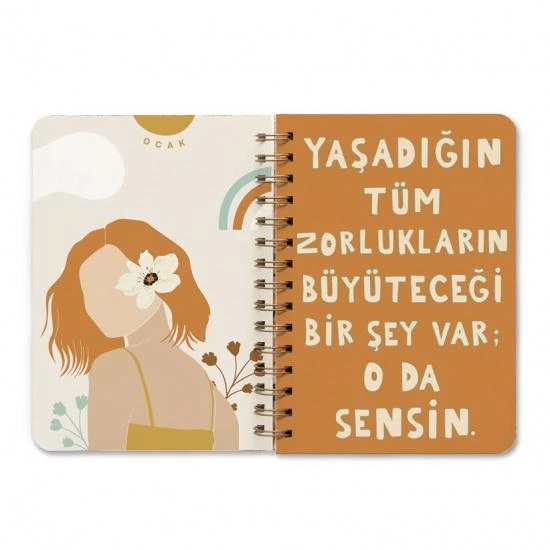 Pembe Kır Çiçekli 2021 Ajandası