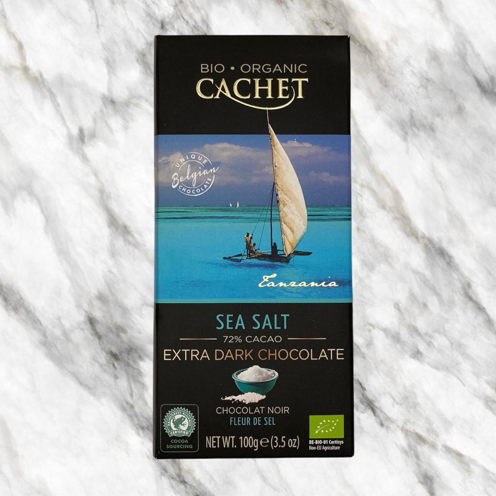 CACHET Deniz Tuzlu Organik Bitter %72 Çikolata 100 gr