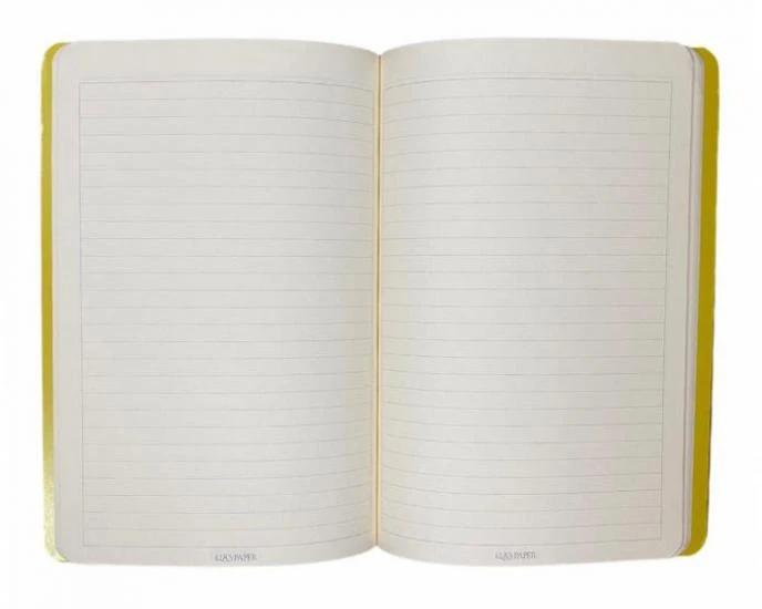 Çiçekli Çizgili Defter | Hardal