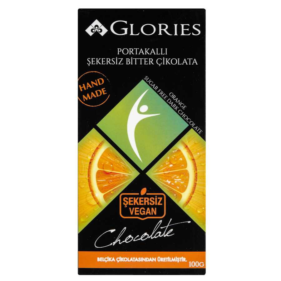 Glories Portakallı Şekersiz Bitter Çikolata SurpriseBox