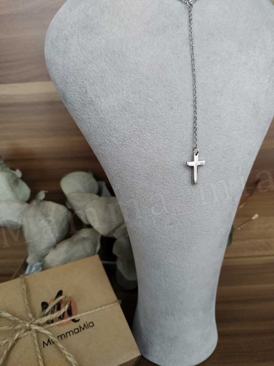 Mammamia Silver Sallantılı Haç Çelik Kolye SurpriseBox