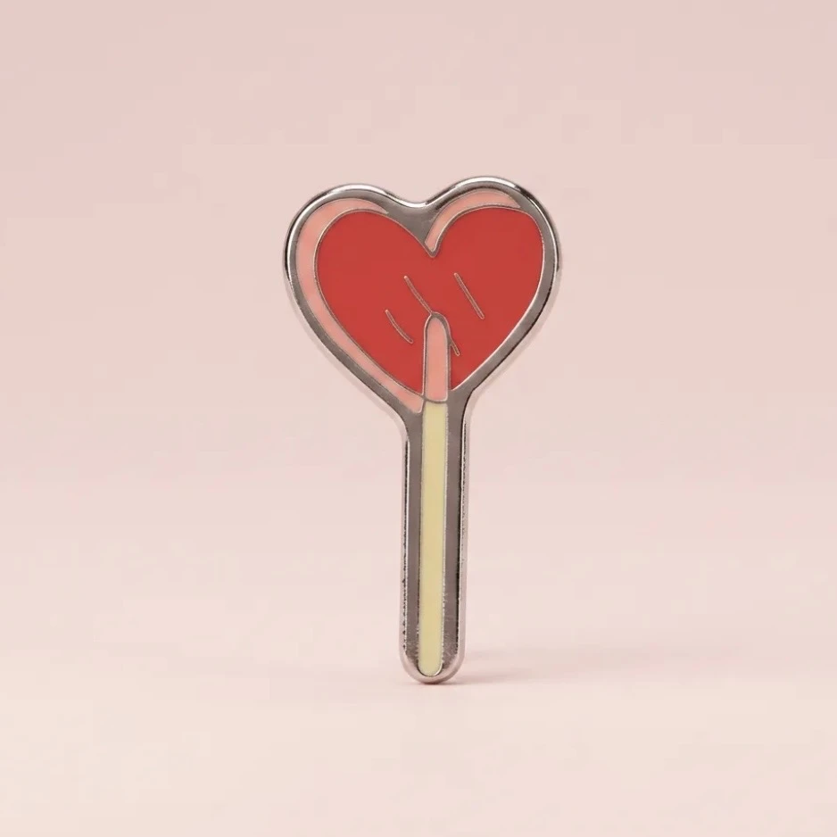 Kalp Şeklinde Lolipop Pin
