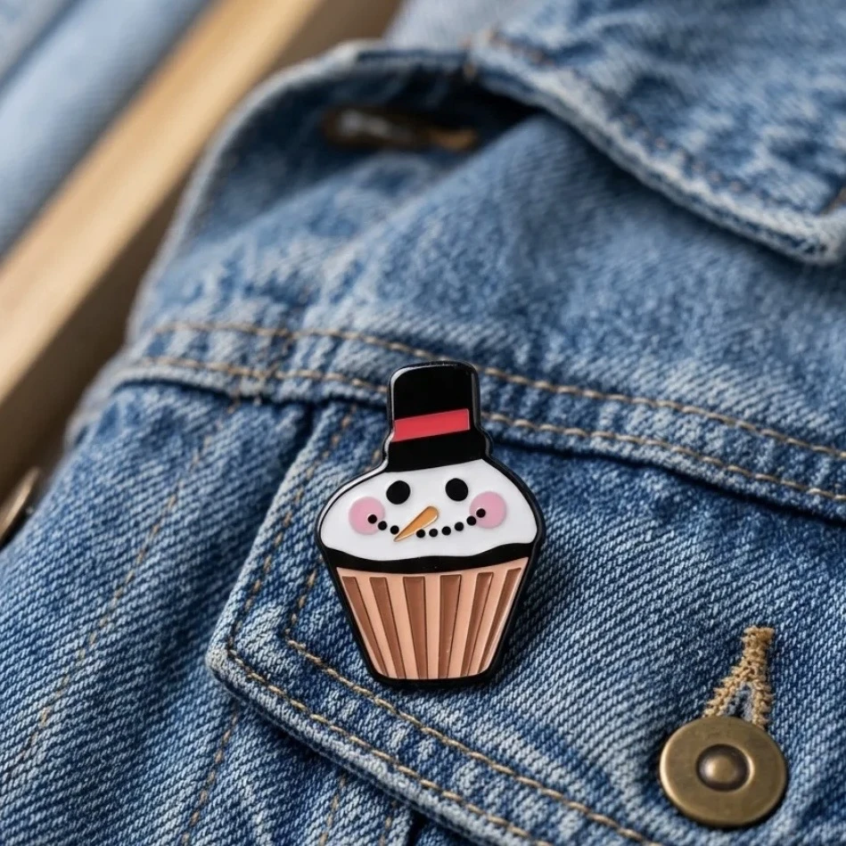 Kardan Adam Cupcake Pin