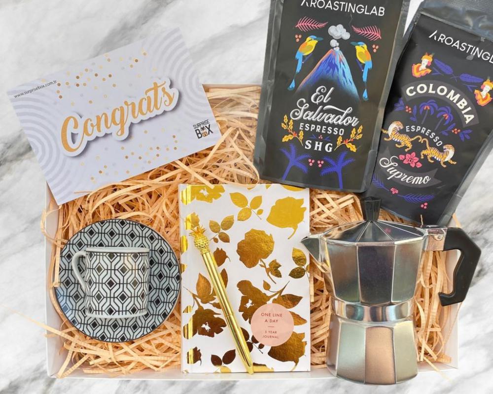 Ofiste Espresso Molası Konsept Hediye Kutusu