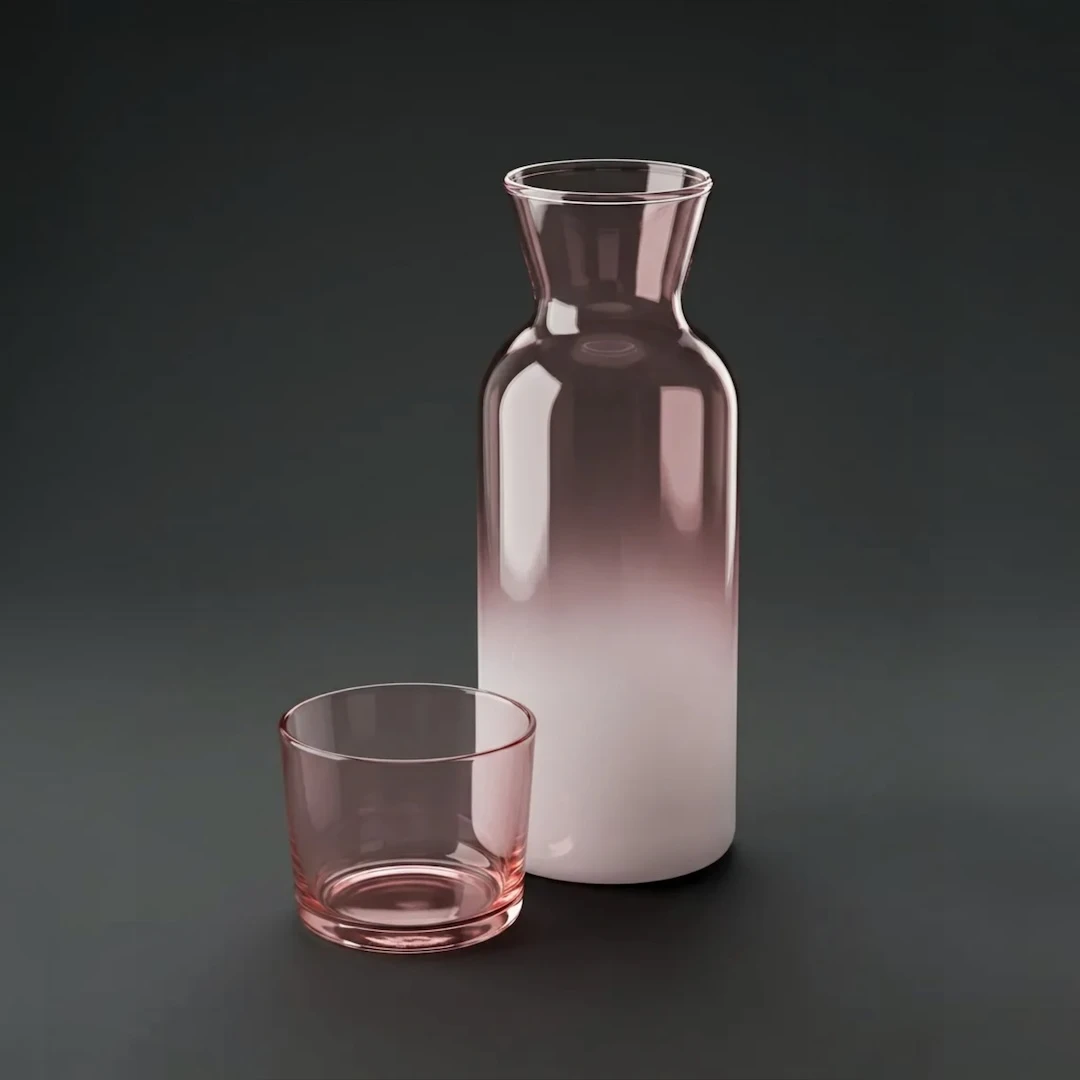 Çift Renkli Başucu Sürahisi Pembe