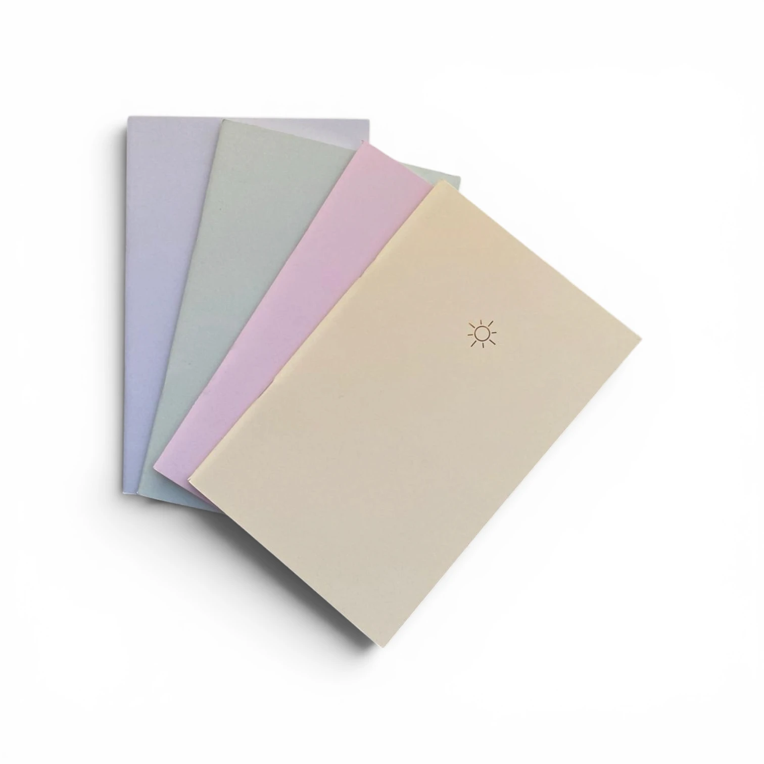 Güneş Desenli Sarı Soft Pastel Notebook