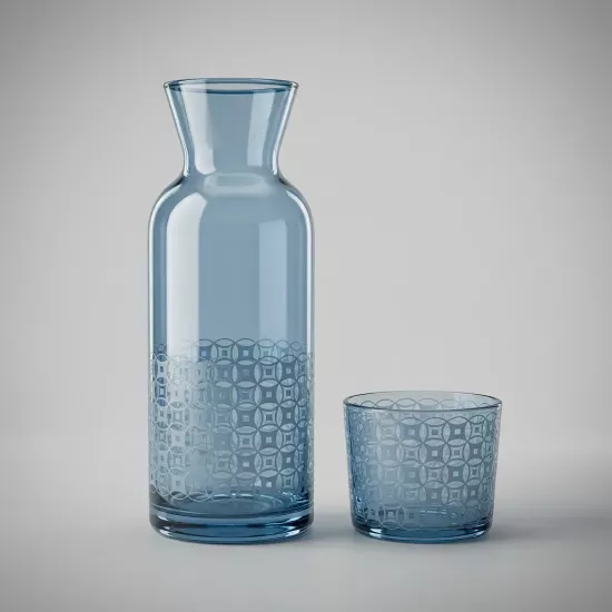 Geometrik Desenli Başucu Sürahisi