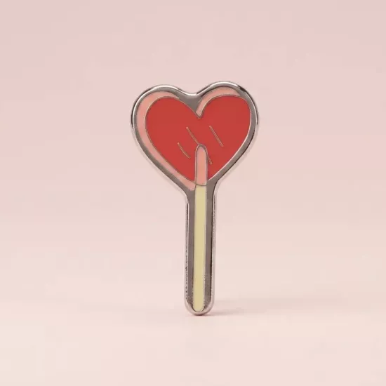 Kalp Şeklinde Lolipop Pin