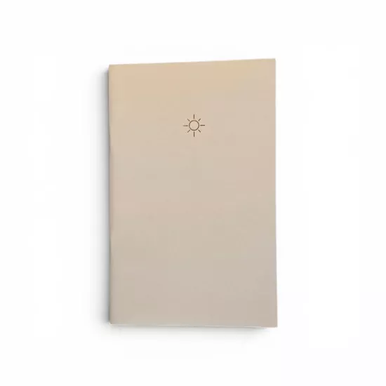 Güneş Desenli Sarı Soft Pastel Notebook