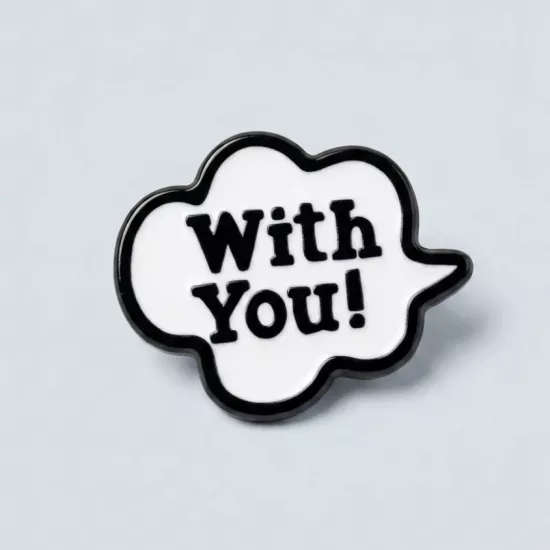 ’’With You!’’ Yazılı Bulut Pin