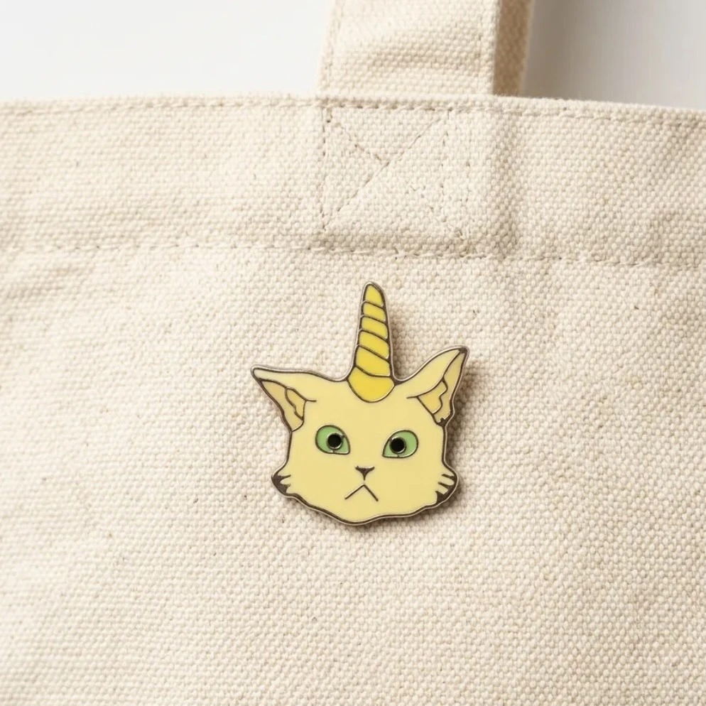 Tek Boynuzlu Kedi (Caticorn) Pin