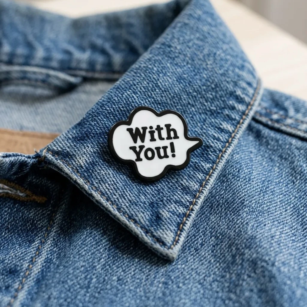 ’’With You!’’ Yazılı Bulut Pin