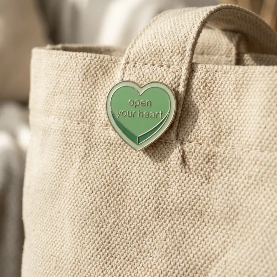 Yeşil Kalp Pin - ’’Open Your Heart’’